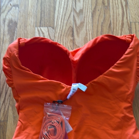 Cosabella M curvy orange one piece removable straps NWT Swimsuit hygienic Liner - Picture 4 of 7